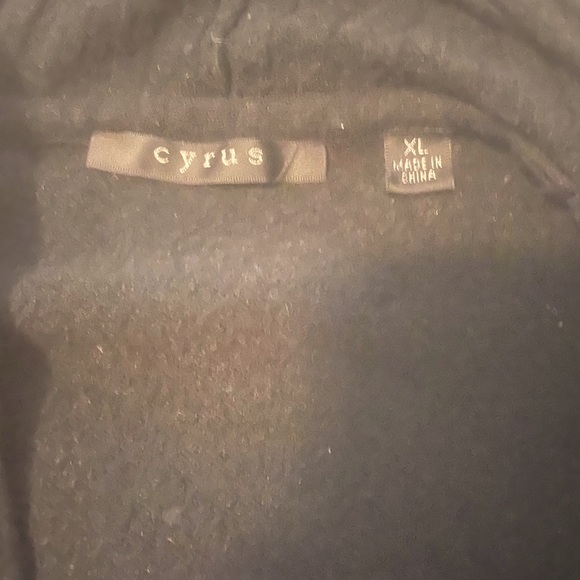 XL Black hooded open front sweater with pockets - Picture 3 of 3